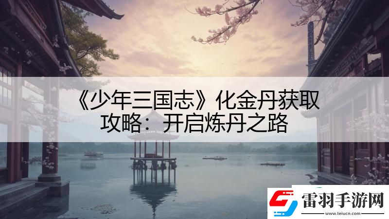 少年三国志化金丹获取攻略