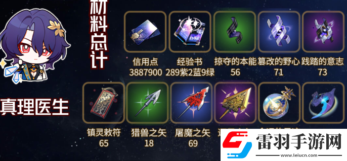 崩坏星穹铁道1.6真理医生培养材料是什么