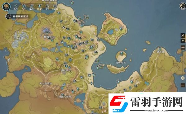 塔瑞斯世界全地图探索点位有哪些