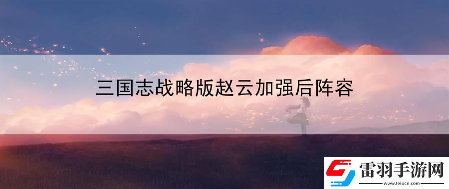 三国志战略版赵云加强后阵容