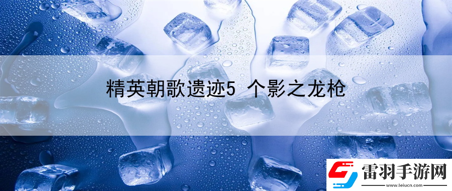 精英朝歌遗迹5个影之龙枪