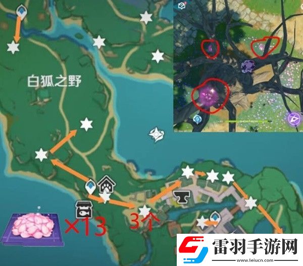 原神神里绫华突破材料绯樱绣球采集路线一览