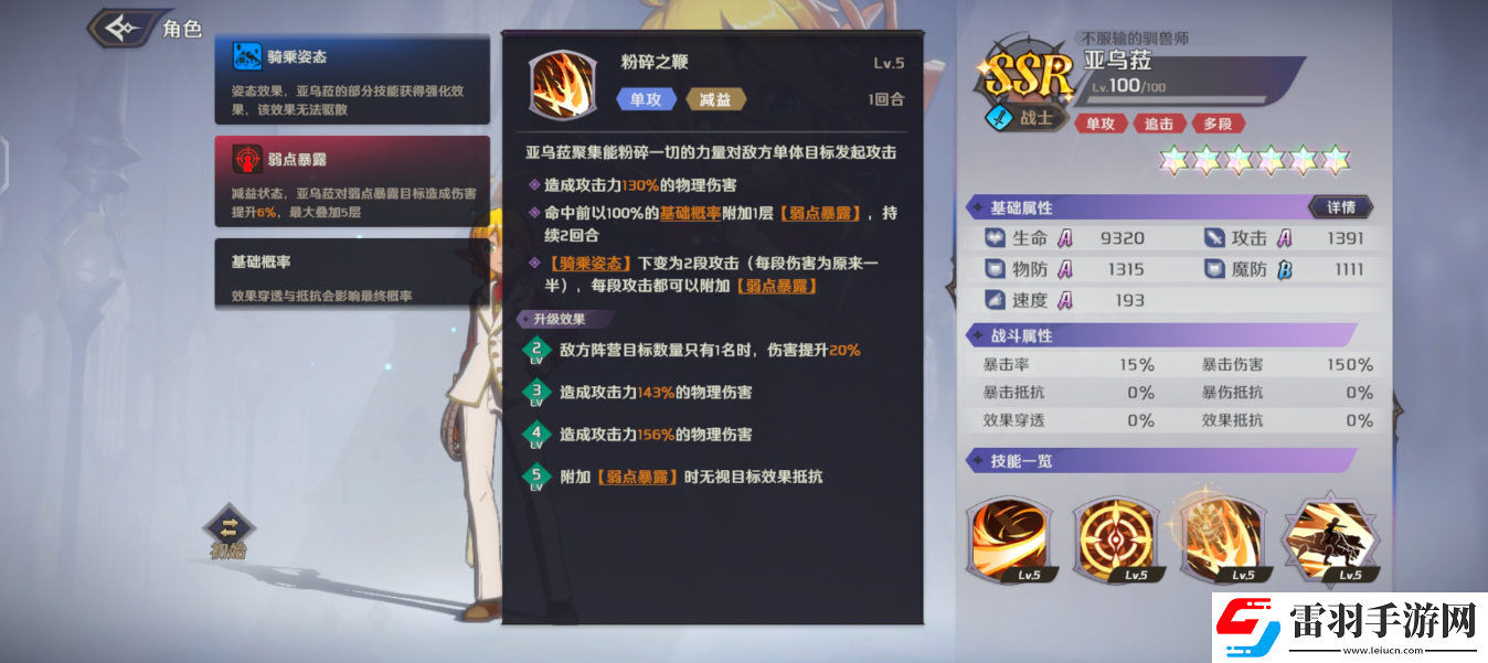 纳萨力克之王战士亚乌菈怎么样