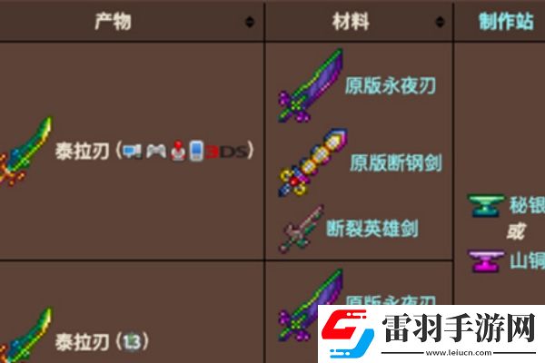 泰拉瑞亚后期第一把武器是什么