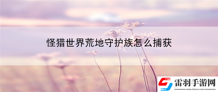 怪猎世界荒地守护族怎么捕获
