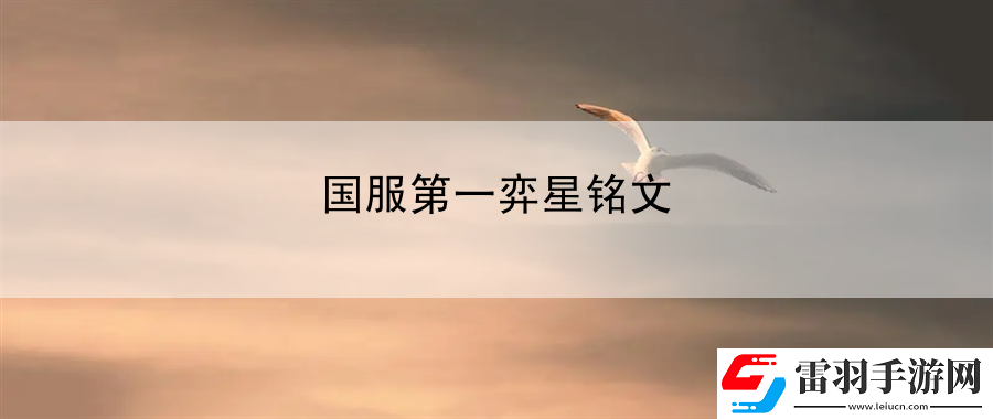 国服第一弈星铭文