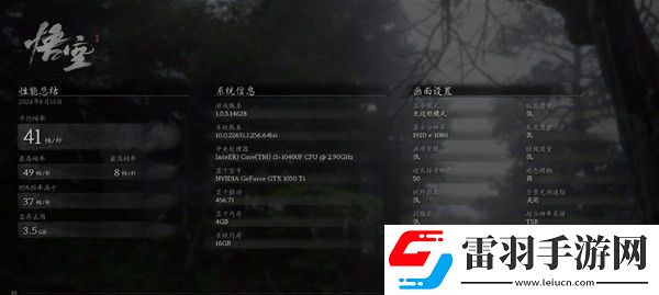 黑神话悟空1050Ti能玩吗