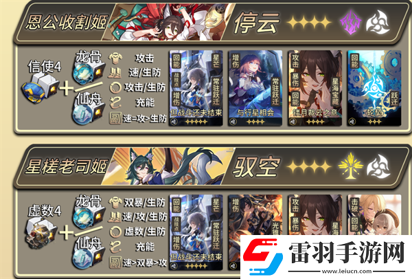 崩坏星穹铁道1.4版本全角色光锥遗器怎么配装
