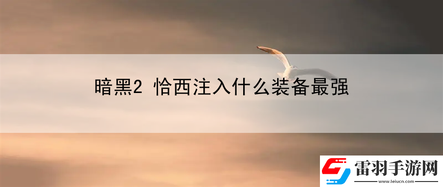 暗黑2恰西注入什么装备最强
