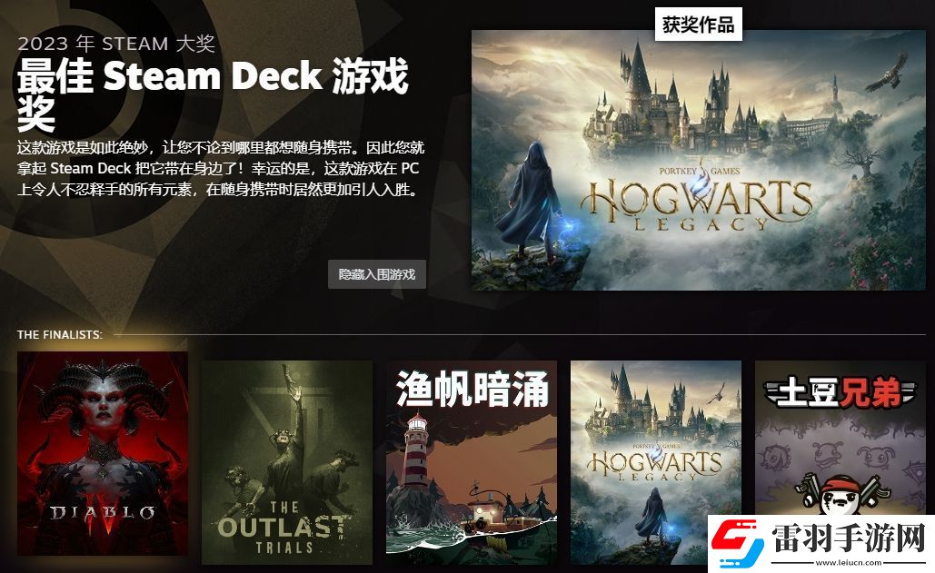 Steam年度大奖公布