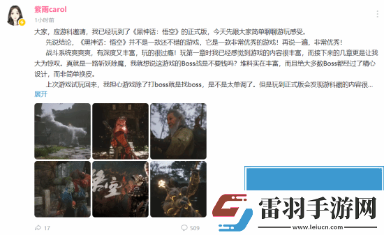 国内UP主黑神话游玩感受出炉