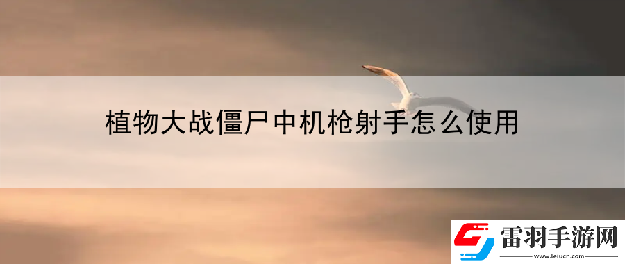 植物大战僵尸中机枪射手怎么使用