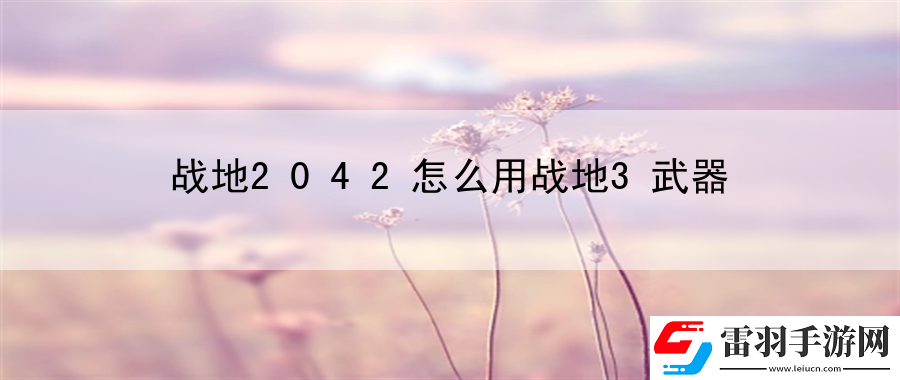 战地2042怎么用战地3武器