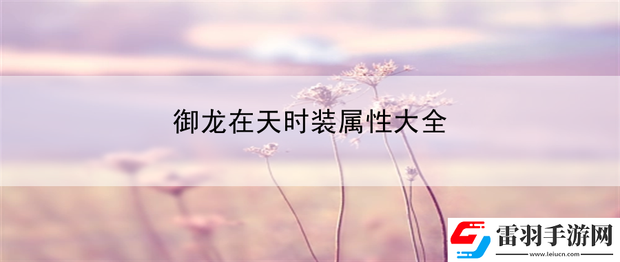 御龙在天时装属性大全