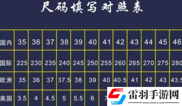 欧洲尺码日本尺码专线美国