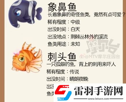 摩尔庄园刺头鱼、象鼻鱼、弹簧鱼在哪钓黑森林鱼种出现时间及钓取技巧