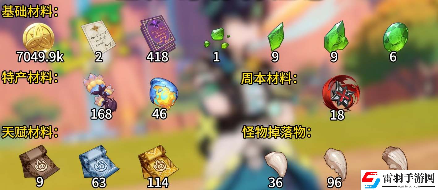 原神基尼奇培养材料汇总