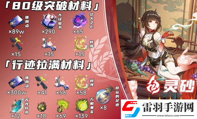 崩坏星穹铁道灵砂突破升级材料一览