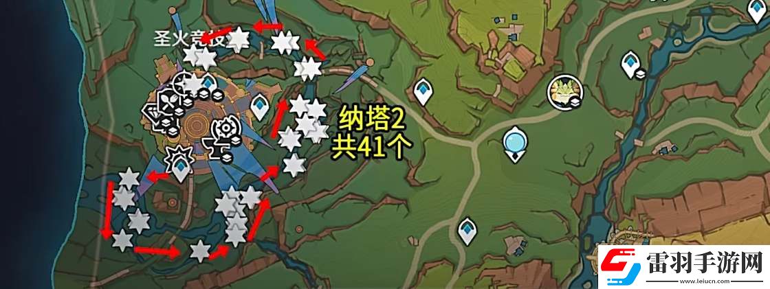 原神5.1灼灼彩菊采集路线图分享