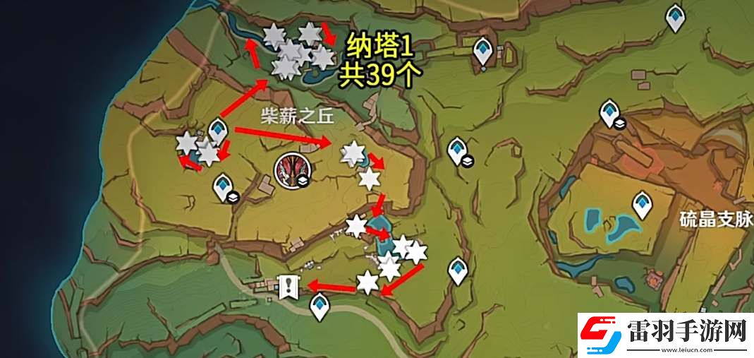 原神5.1灼灼彩菊采集路线图分享