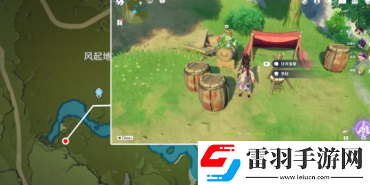 原神风起地附近的红色帐篷在哪