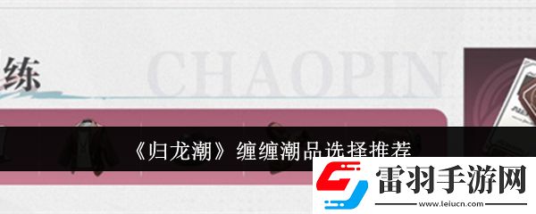 归龙潮缠缠潮品怎么选