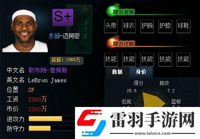 范特西篮球经理实用球员推荐详解