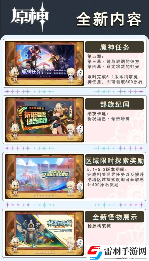 原神5.1版本更新了什么5.1版本更新内容预览