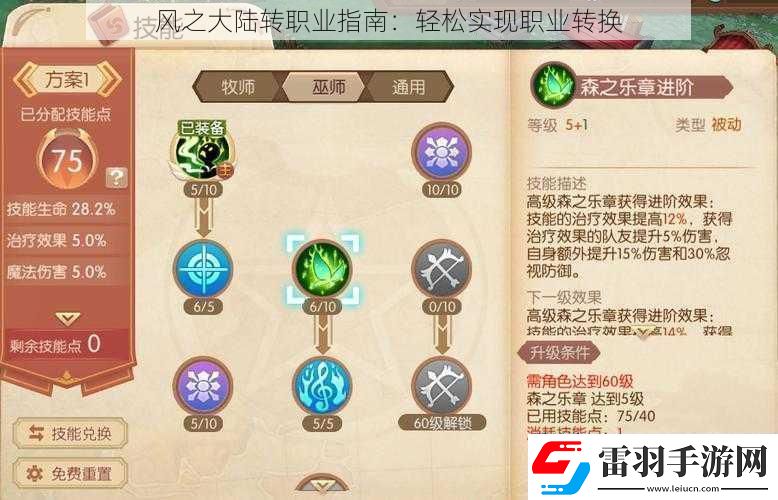 风之大陆转职业指南
