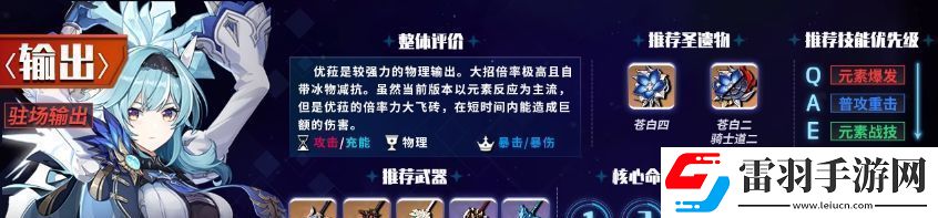 原神1.6主c强度排行