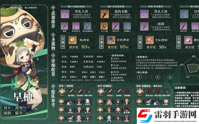 原神早柚圣遗物如何搭配