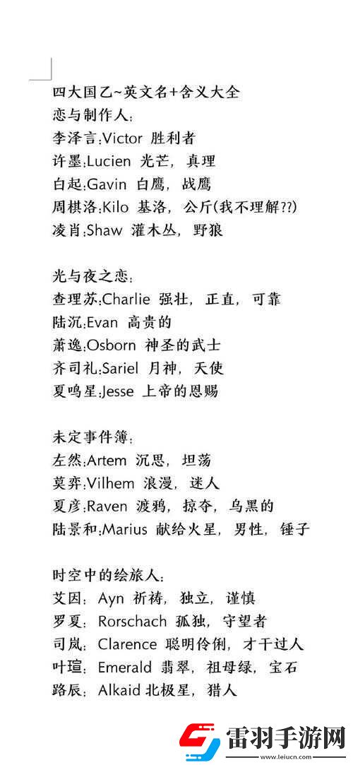 恋与制作人明日终局配套服装上线详情