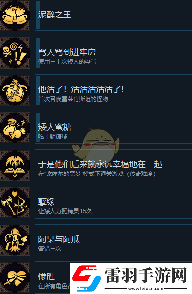 纳赫鲁博王国地下城混沌护符哪些成就