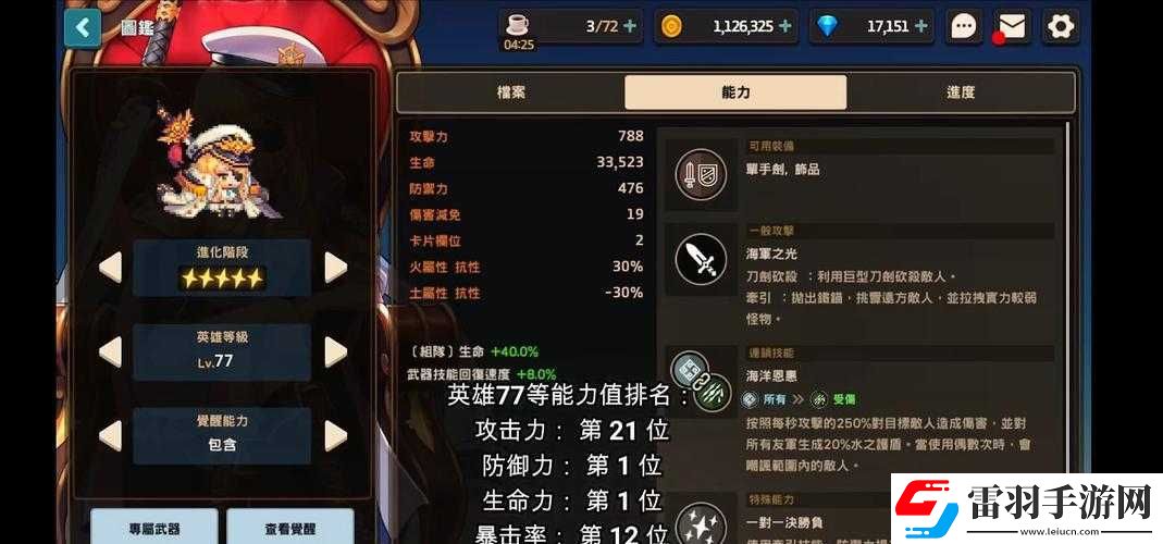 坎公骑冠剑船长强度解析与培养建议