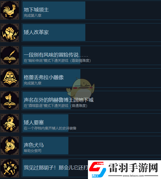 纳赫鲁博王国地下城混沌护符哪些成就