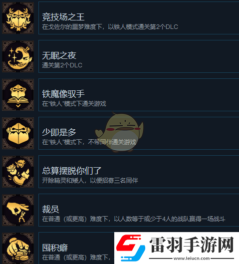 纳赫鲁博王国地下城混沌护符哪些成就