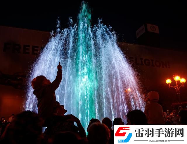 “跳水上芭蕾的尖叫喷泉