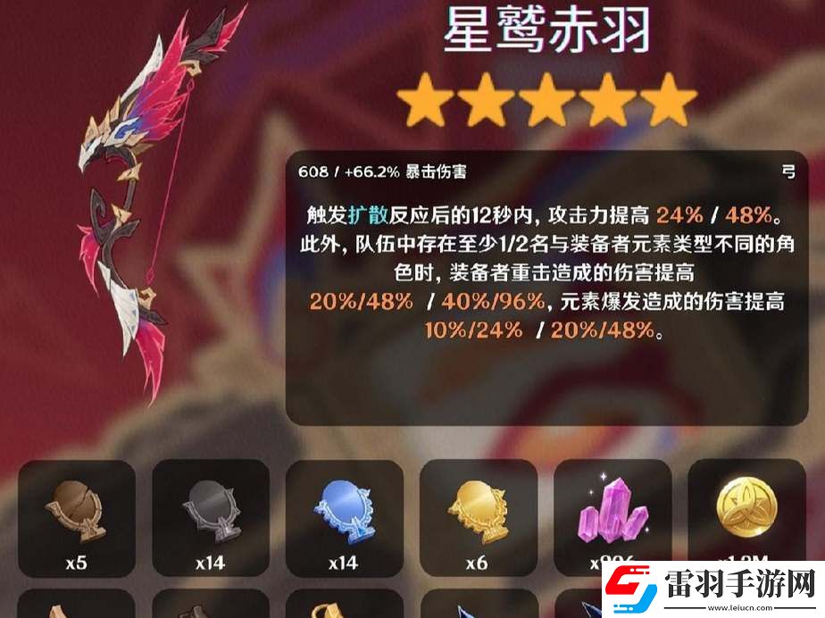 原神恰斯卡专武星鹫赤羽值得抽吗