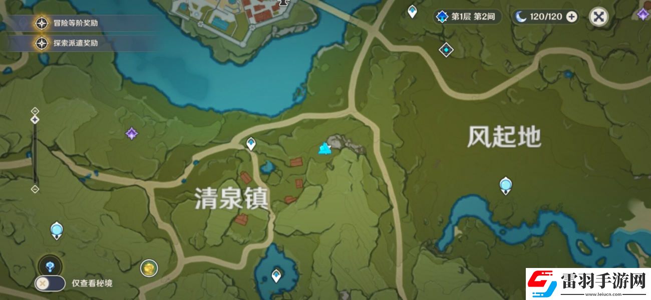原神蒙德地灵龛分布图
