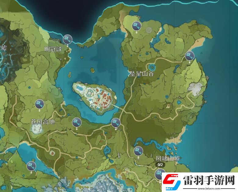 原神蒙德地灵龛分布图