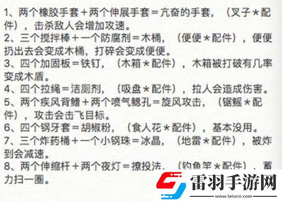 奇葩战斗家配件搭配公式大放送