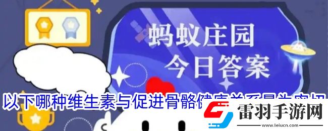 以下哪种维生素与促进骨骼健康关系最为密切