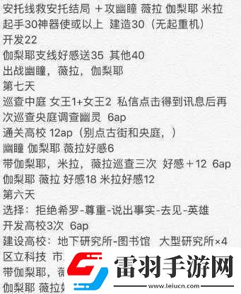 永远的7日之都周目安托线打法攻略3个神器使