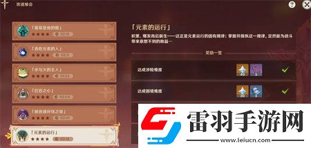 原神攻逐飨会第六关元素的运行满奖励阵容推荐