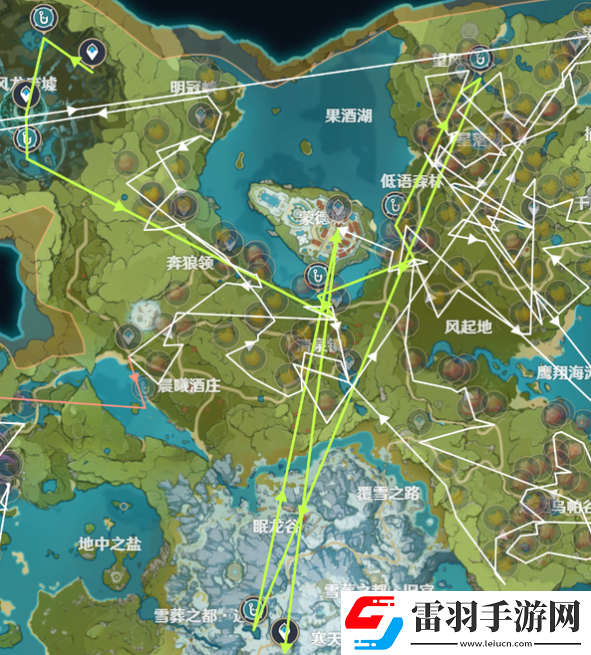 原神提瓦特钓鱼路线是什么