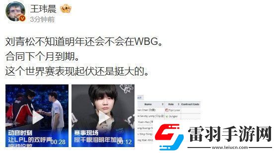 媒体人评刘青松WBG合同