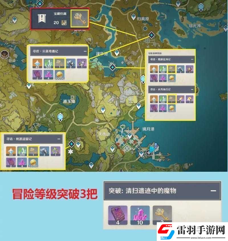 原神璃月失散地灵龛详细位置介绍及如何找齐攻略指南