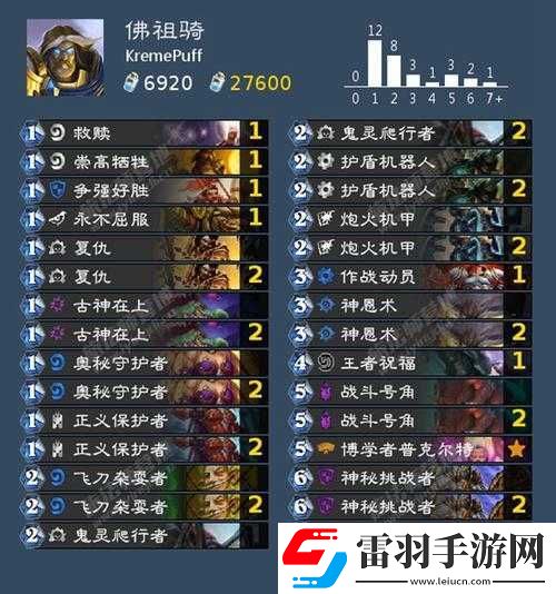 炉石传说狂野死鱼**骑卡组推荐