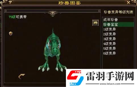 天龙八部75级暴龙宝宝