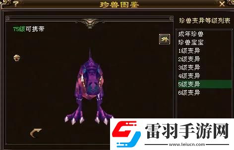 天龙八部75级暴龙宝宝